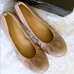 J. Crew Factory Anya Leather Ballet Flats